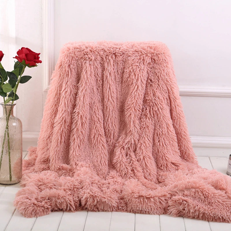 Shaggy Throw Blanket Super Soft Plush for Bed/Couch/Sofa