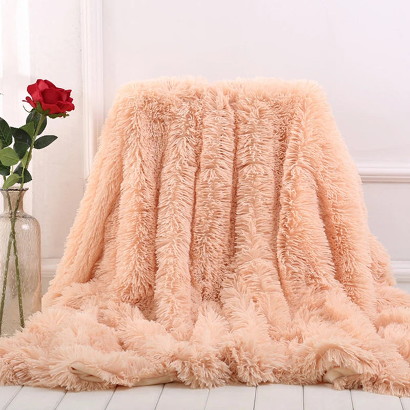 Shaggy Throw Blanket Super Soft Plush for Bed/Couch/Sofa