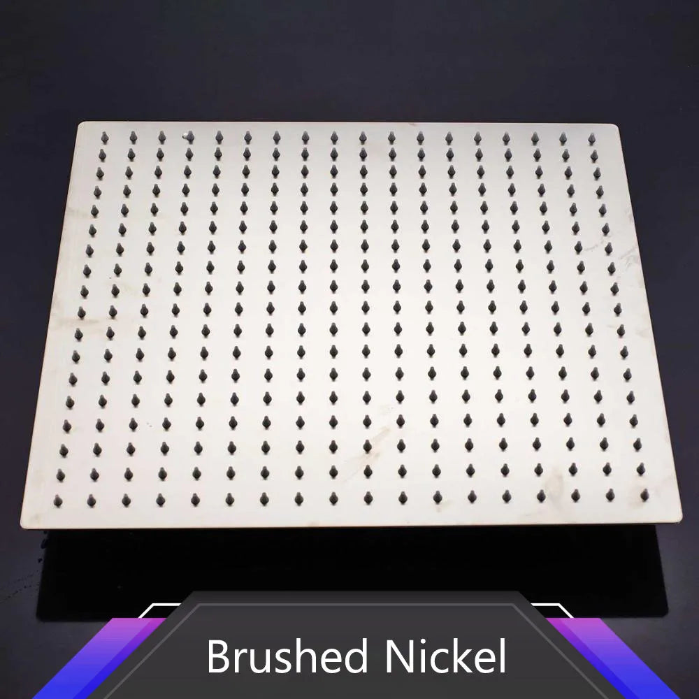 Stainless Steel Ultrathin Shower Head 16" Rainfall Accessory