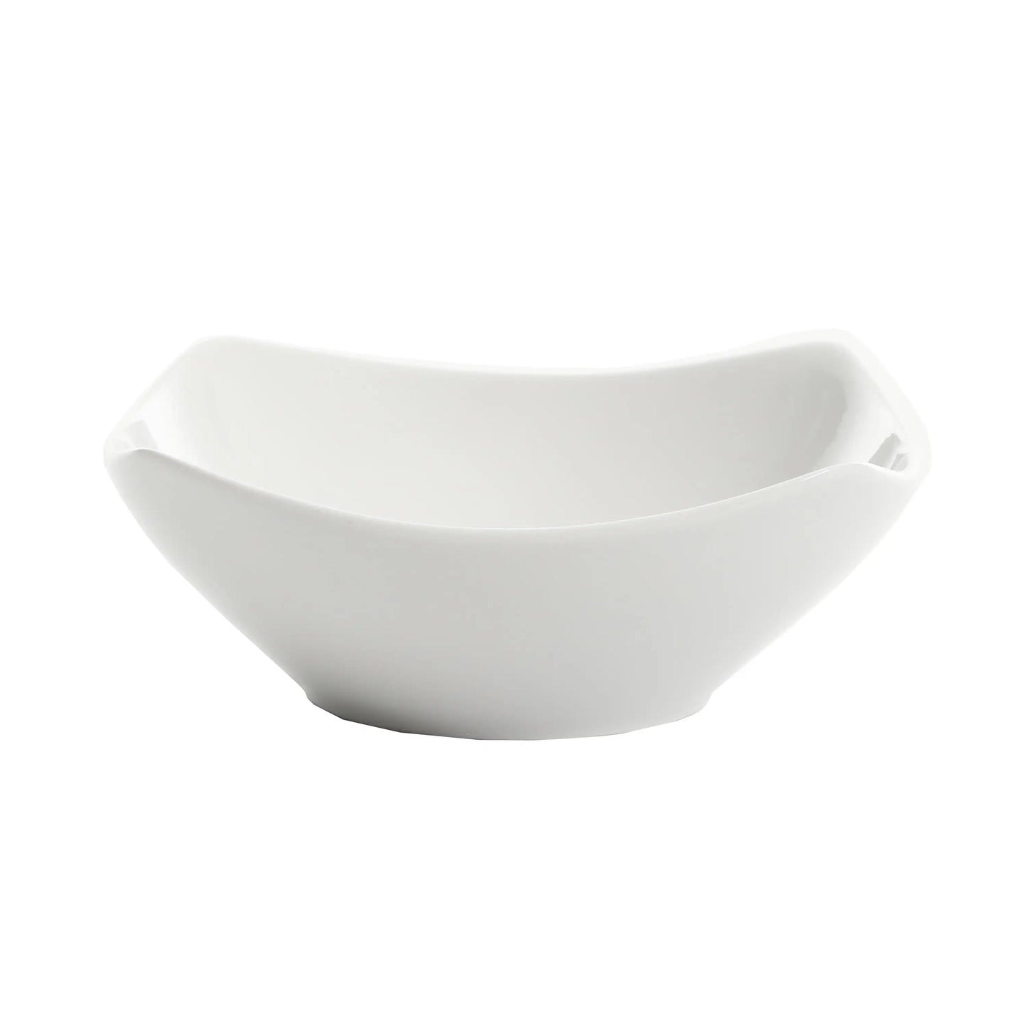 Everyday Square White Ceramic Expanded 40-Piece Dinnerware Set