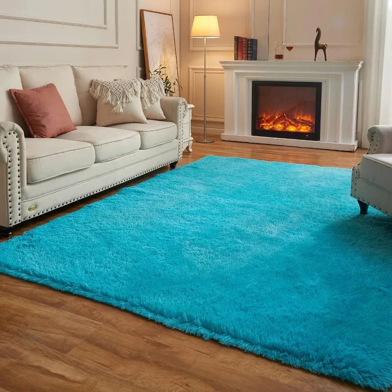 Fluffy Rectangle Rug for Nursery Room
