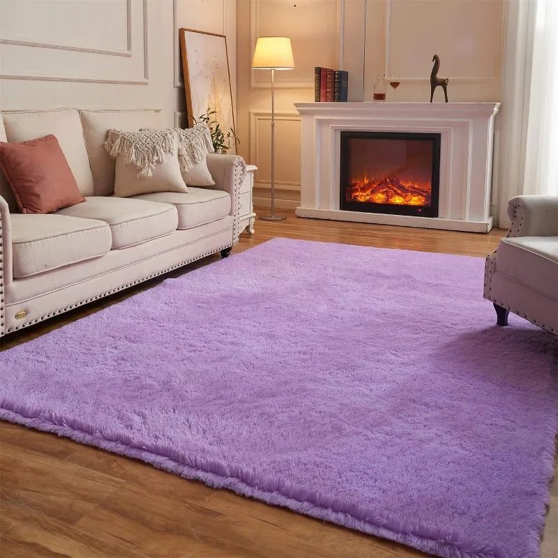 Fluffy Rectangle Rug for Nursery Room