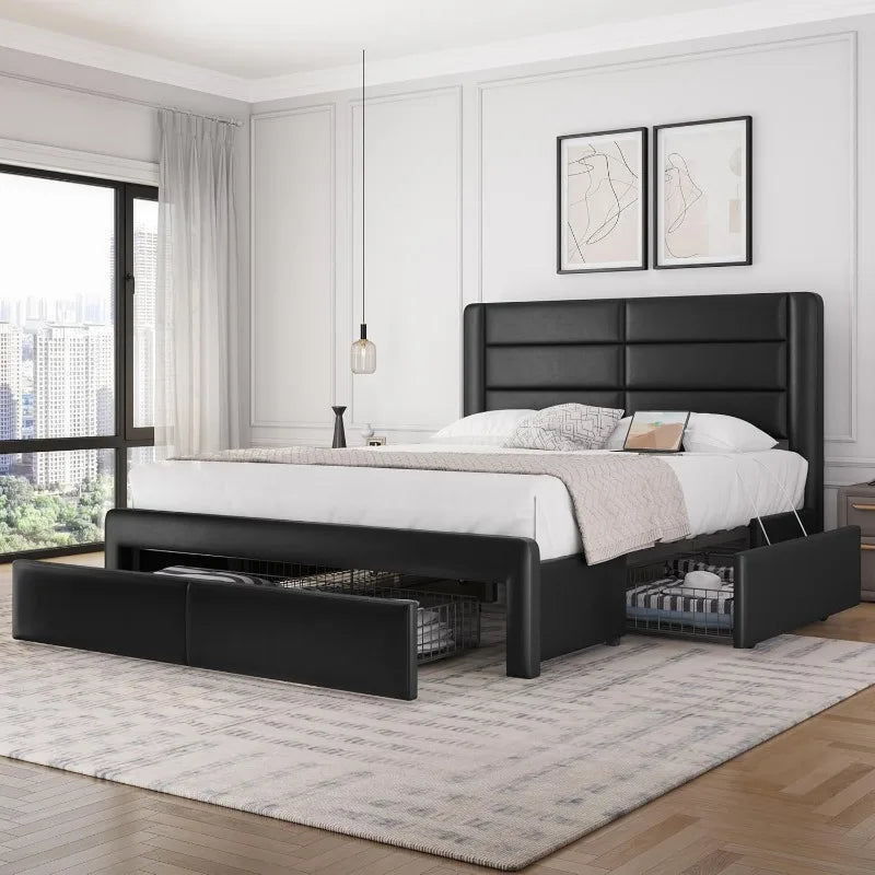 Queen Size Bed Frame/Headboard/Storage Drawers