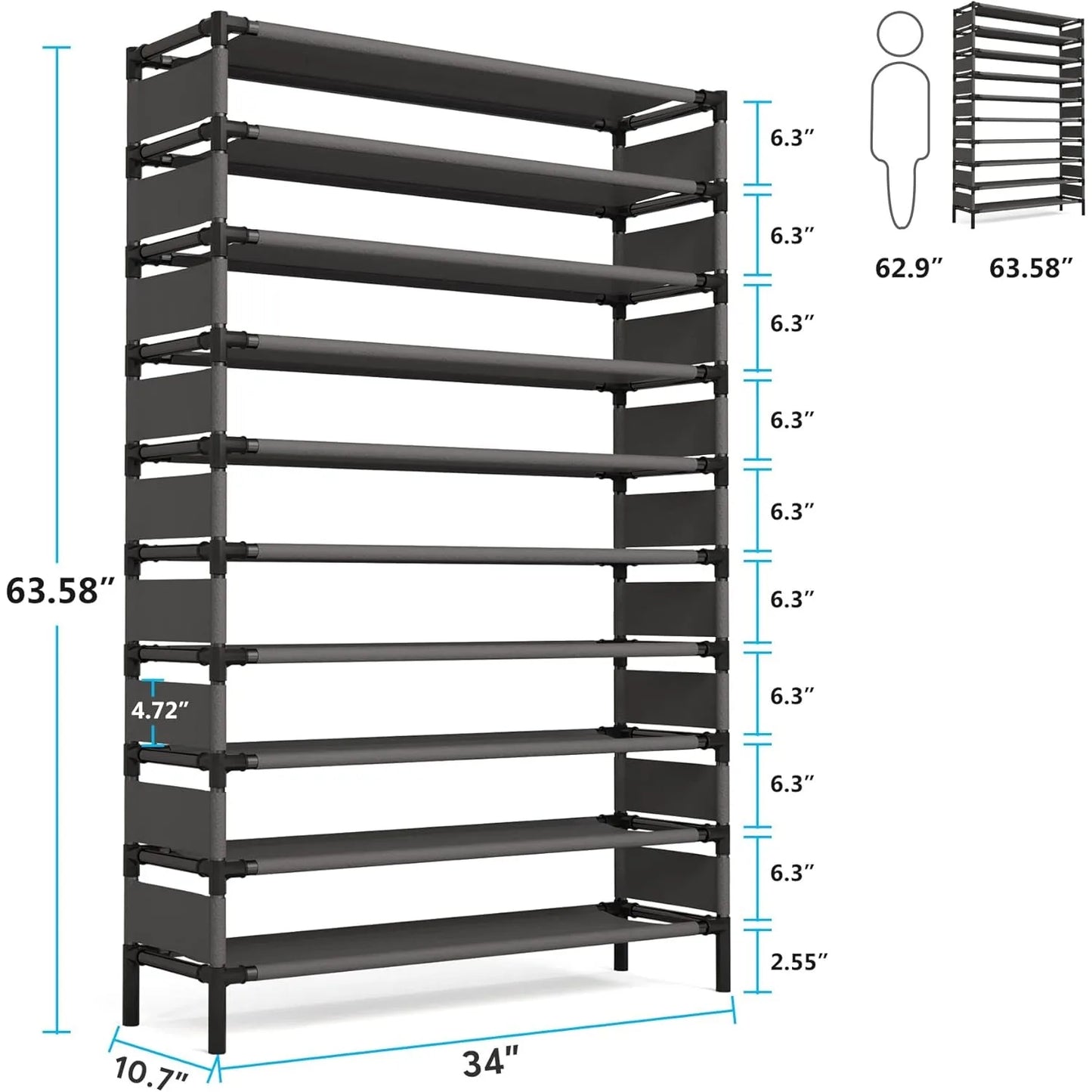 Multi-layer Storage Rack for Bedroom Furniture/Shoe Shelf