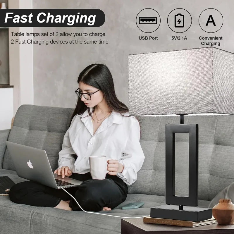 3-Way Dimmable Modern Bedroom Bedside Touch Lamps