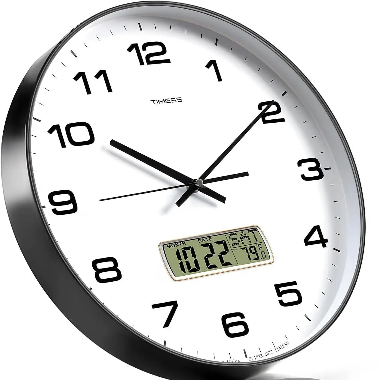 Calendar Wall Clock with 3 Sizes/4 Colors
