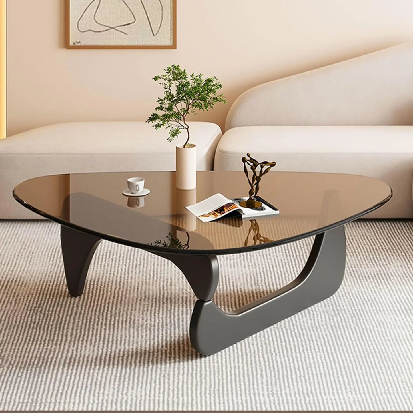 Glass Coffee Tables for Living Room-Triangle