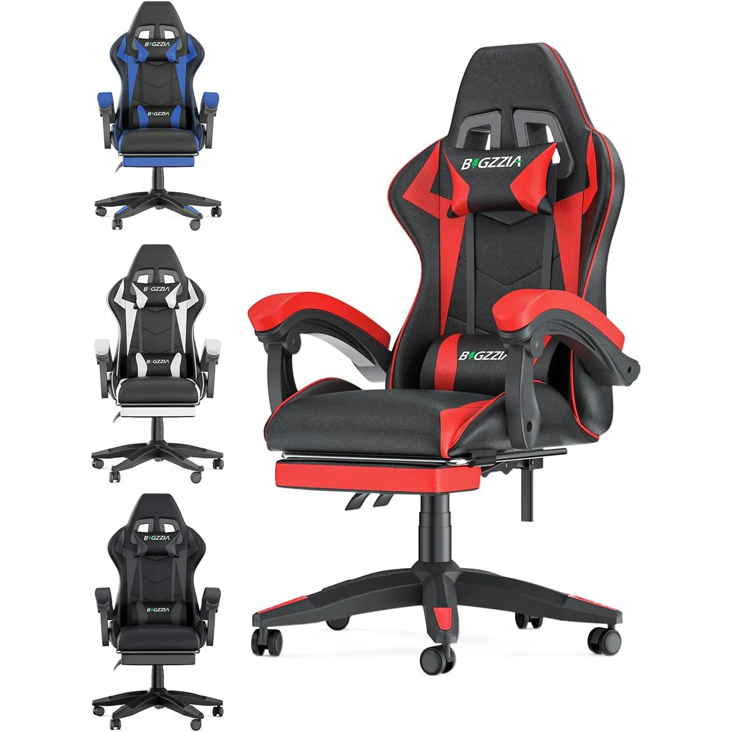 Gamer Chairs Ergonomic with Lumbar Cushion/Headrest