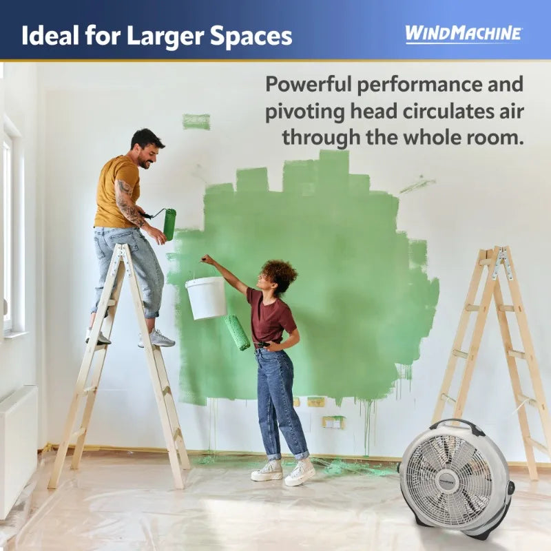 Wind Machine 20" Pivoting Floor Fan with 3 Speeds