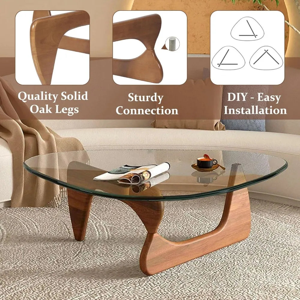 Glass Coffee Tables for Living Room-Triangle