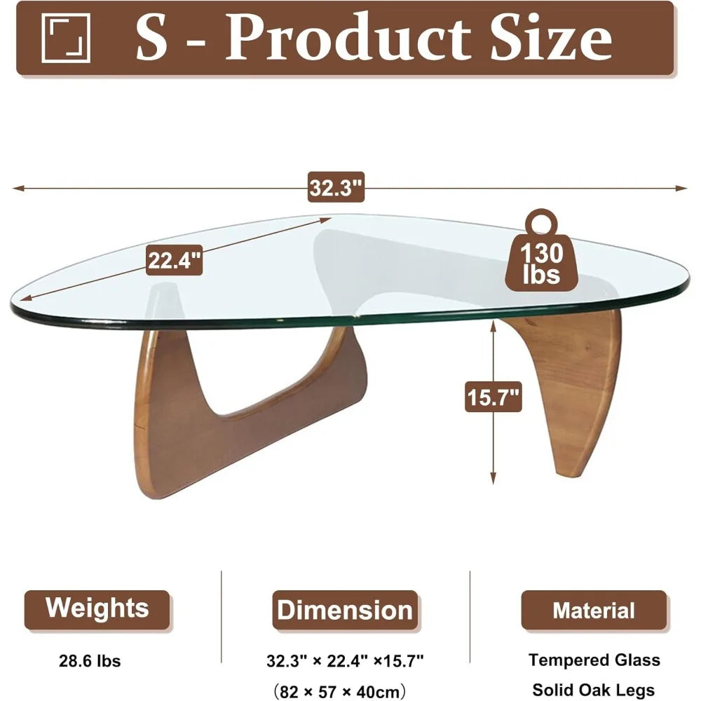 Glass Coffee Tables for Living Room-Triangle