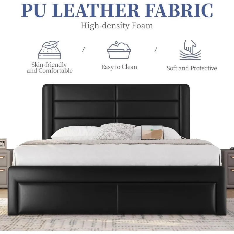Queen Size Bed Frame/Headboard/Storage Drawers