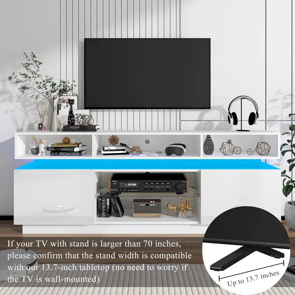 Modern Tall Entertainment Center w/Storage