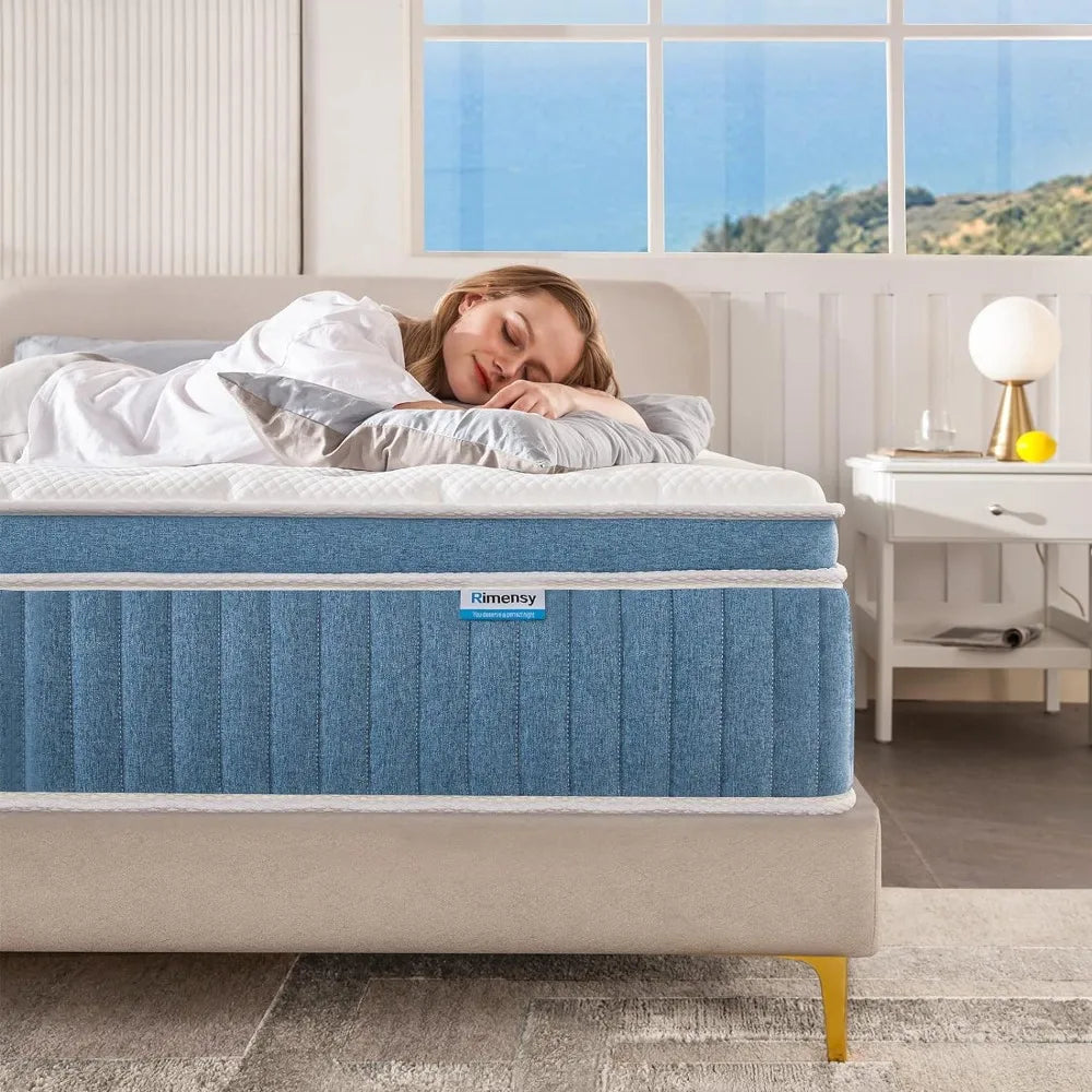 Hybrid Queen Mattress 14-Inch w/Box/Gel Memory Foam
