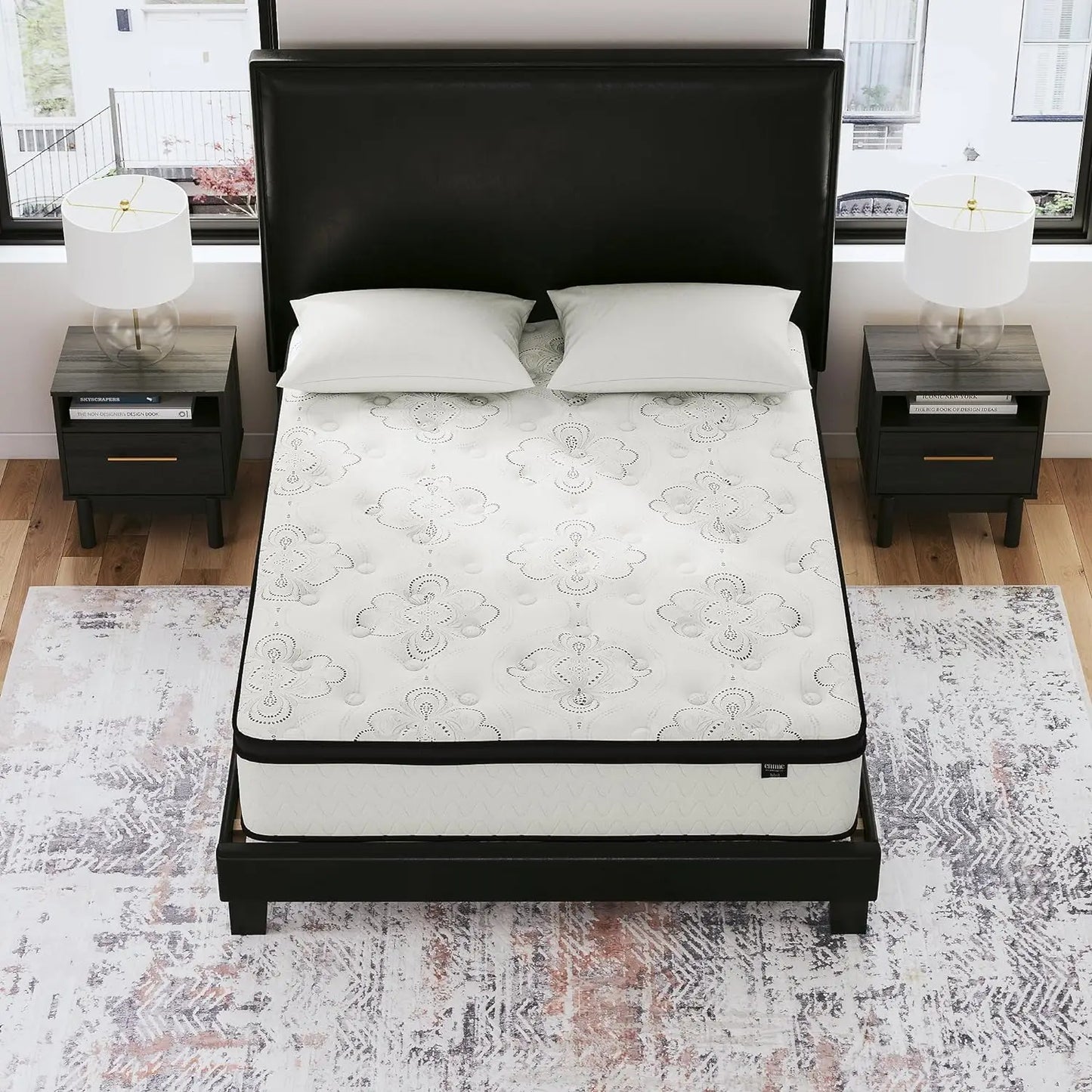 12 Inch Medium/Firm Hybrid Mattress w/Cooling Gel Memory Foam