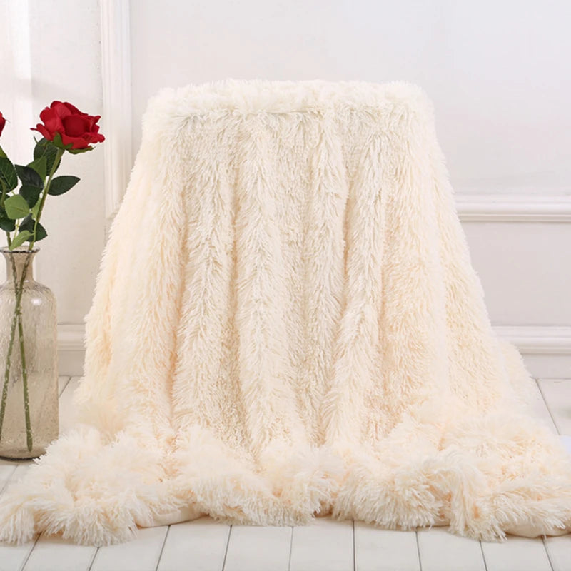 Shaggy Throw Blanket Super Soft Plush for Bed/Couch/Sofa