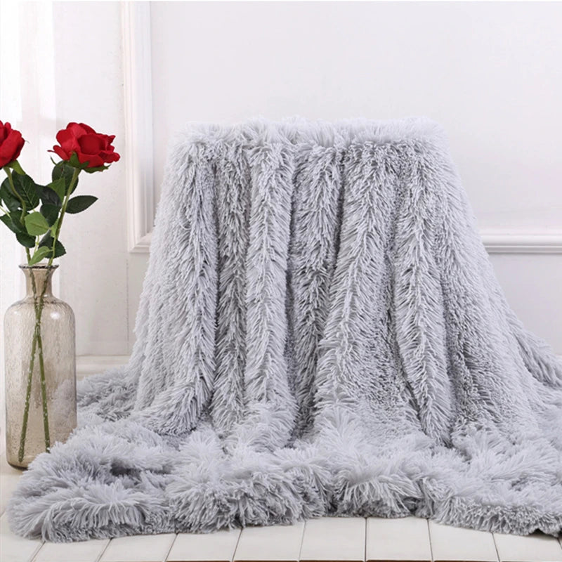 Shaggy Throw Blanket Super Soft Plush for Bed/Couch/Sofa