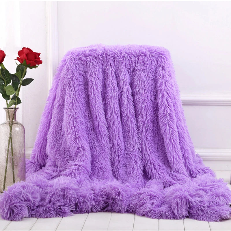 Shaggy Throw Blanket Super Soft Plush for Bed/Couch/Sofa