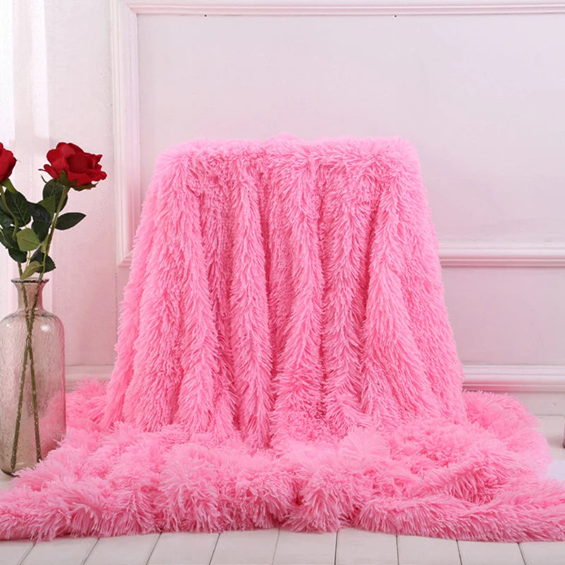 Shaggy Throw Blanket Super Soft Plush for Bed/Couch/Sofa