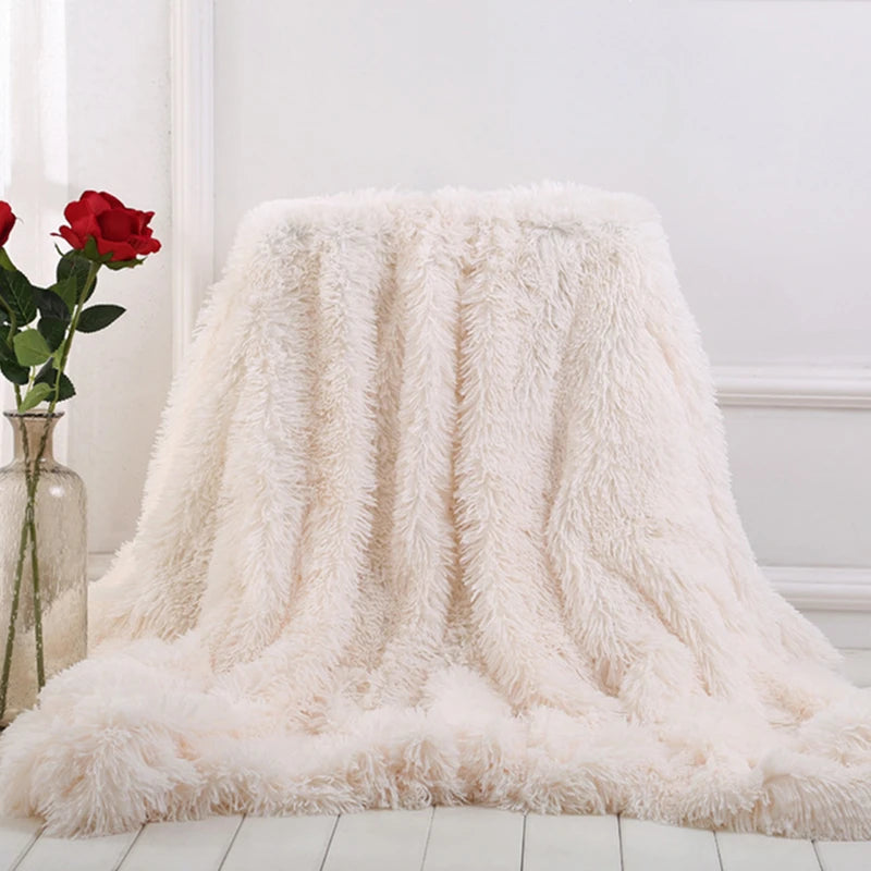 Shaggy Throw Blanket Super Soft Plush for Bed/Couch/Sofa