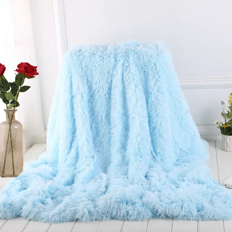 Shaggy Throw Blanket Super Soft Plush for Bed/Couch/Sofa