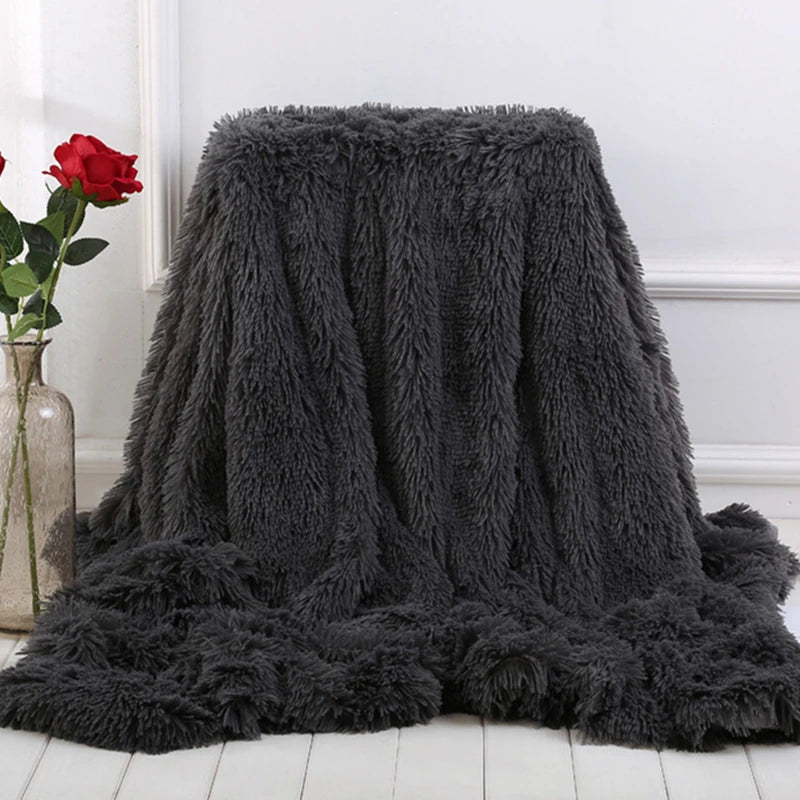 Shaggy Throw Blanket Super Soft Plush for Bed/Couch/Sofa