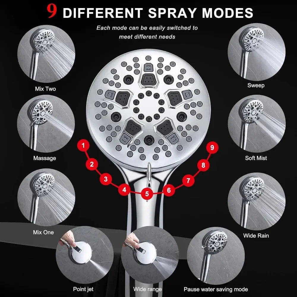 High Pressure Shower Head w/Handheld Spray Combo