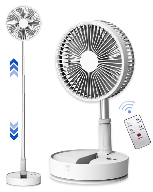 Portable Oscillating Fan Foldaway with Remote Control