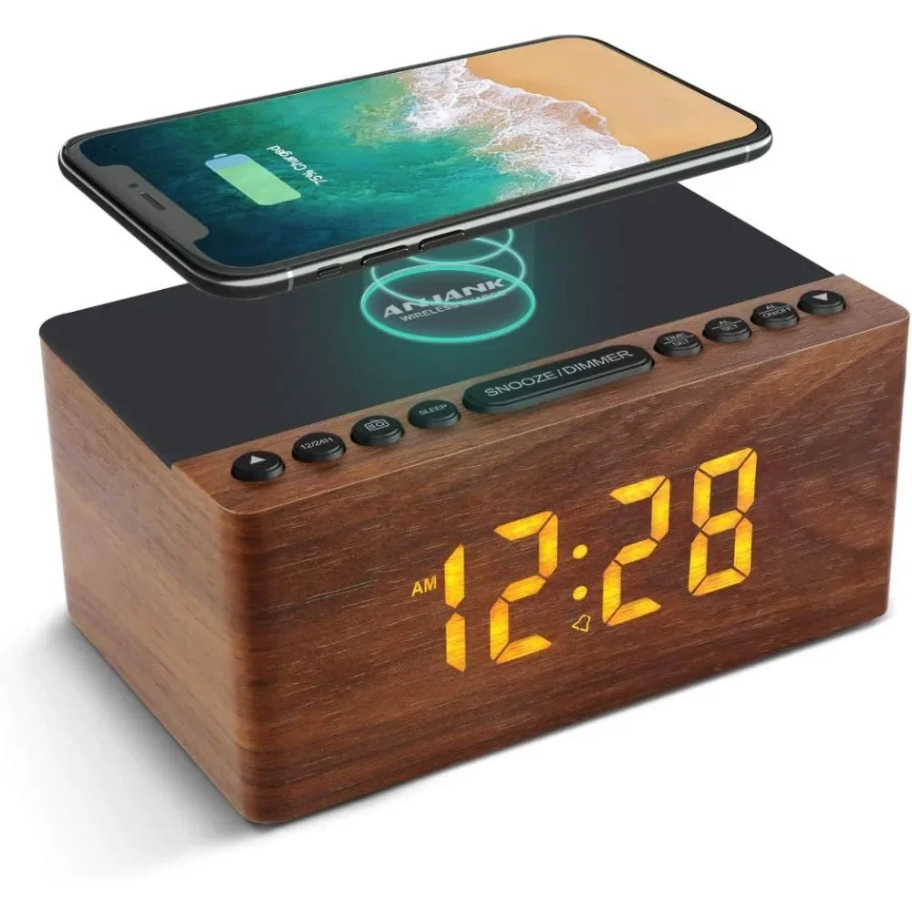 Digital LED Alarm Clock FM Radio for Bedroom