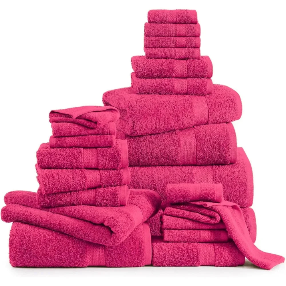 Cotton Bath Towel Sets 24 piece Sets