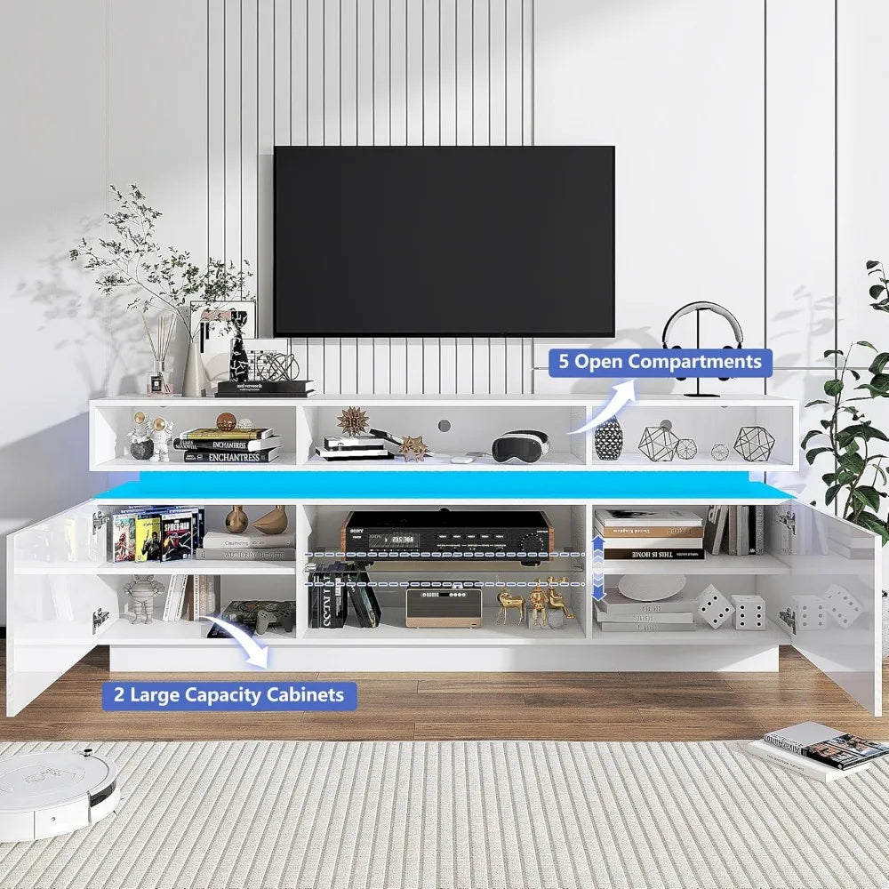 Modern Tall Entertainment Center w/Storage