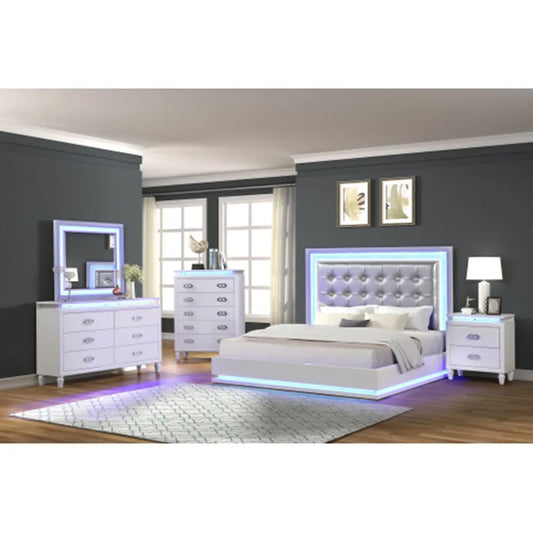 Passion Queen 6-PC LED Bedroom Furniture