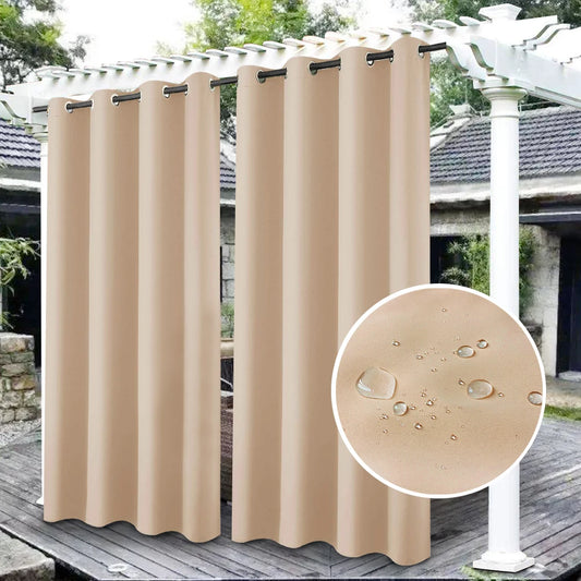 Indoor/Outdoor Waterproof Thermal Insulated Curtains for Patio