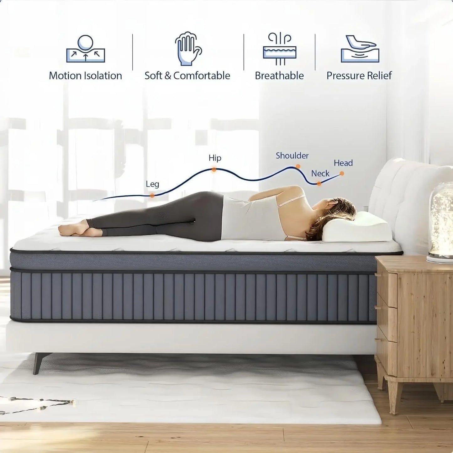 Firm Hybrid Memory Foam King Mattress w/Box