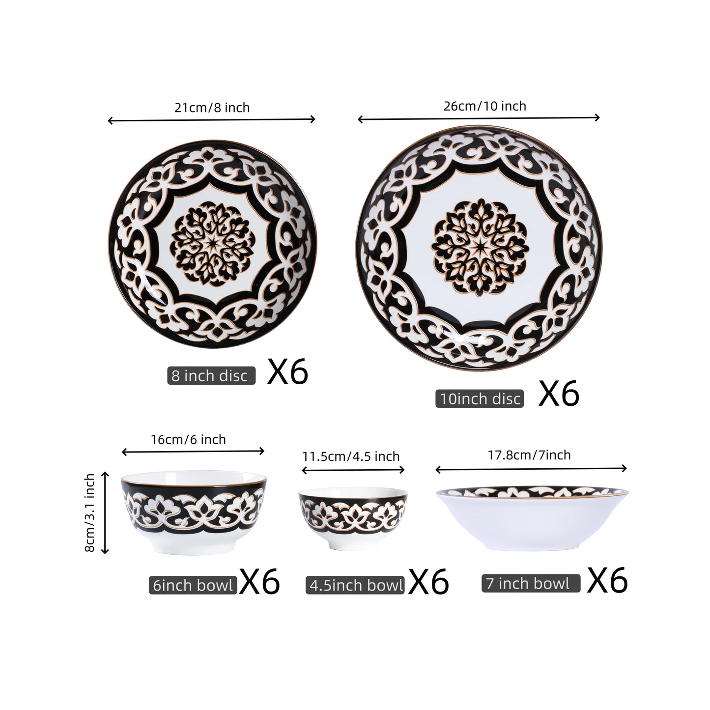 Dinnerware w/Handmade Reactive Glaze Dishes Set