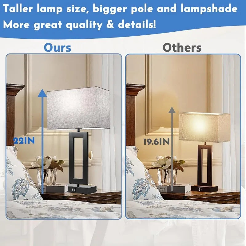 3-Way Dimmable Modern Bedroom Bedside Touch Lamps