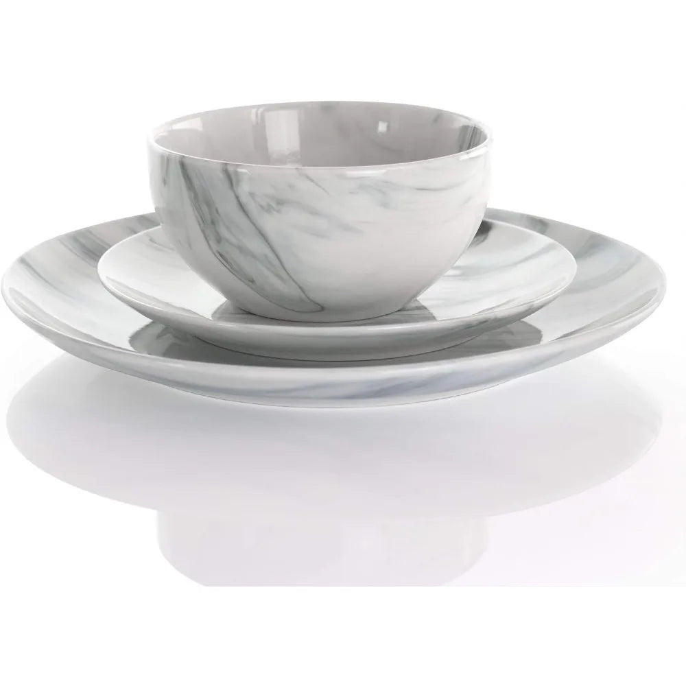 Fine Round Gloss Dinnerware Dish Set