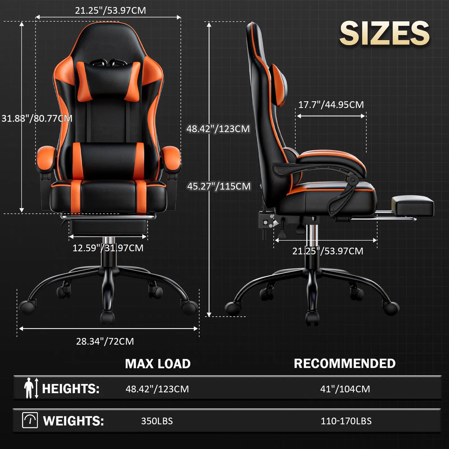 Reclining Gamer Chair/Office Desk Chair