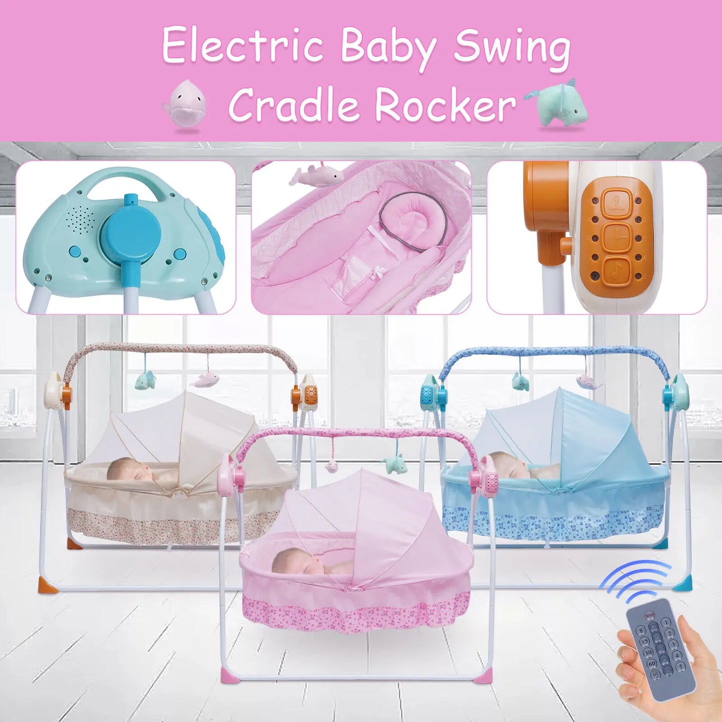 Electric Baby Cradles Auto Swing Rocker