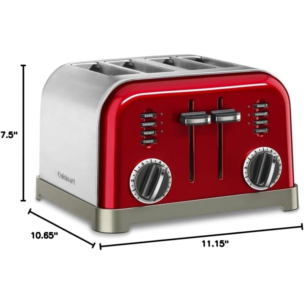 Brushed Stainless Toaster for Bread Cooking Appliances