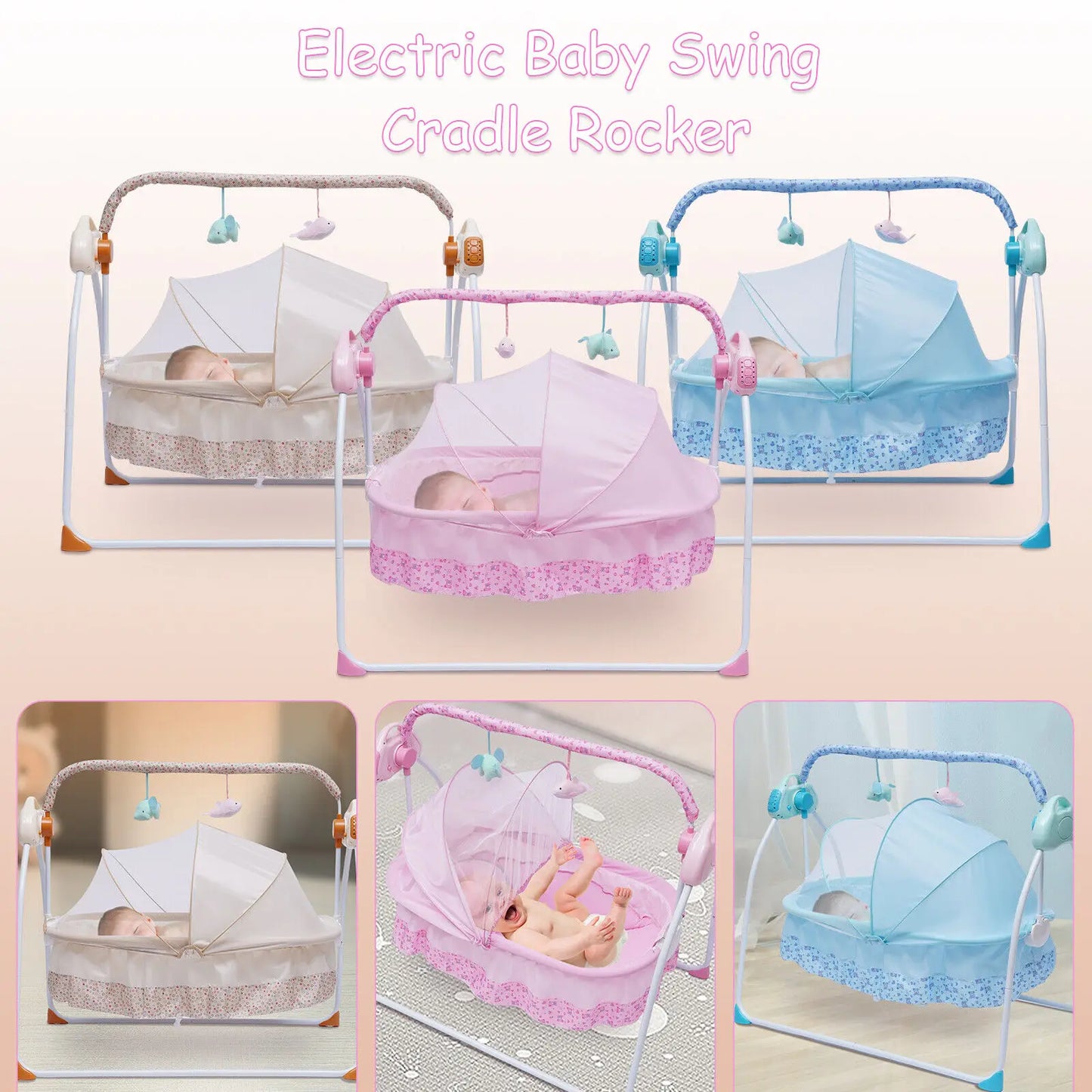 Electric Baby Cradles Auto Swing Rocker