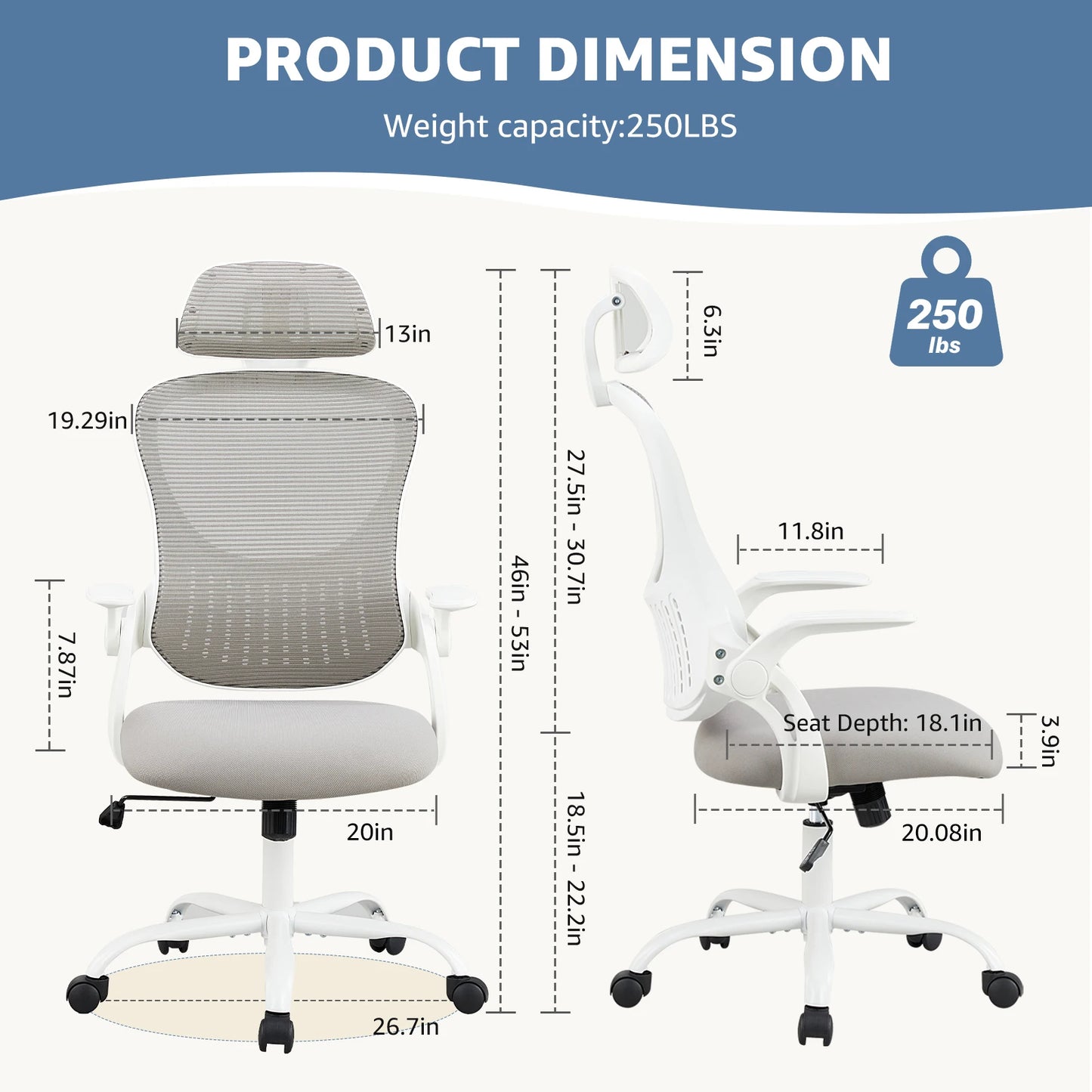 Comfortable Ergonomic Home Office Computer Desk Chair