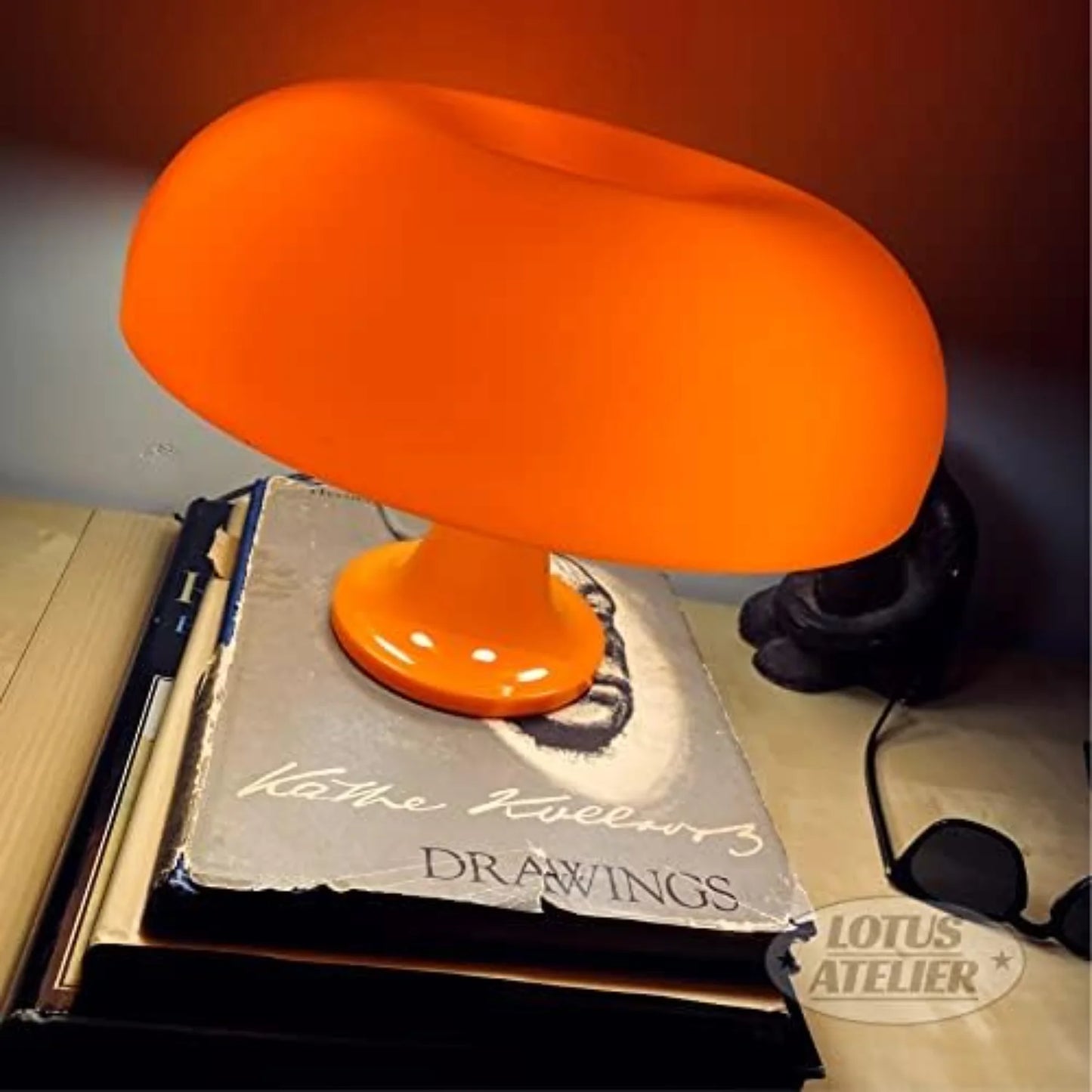 Modern Aesthetic Orange Mushroom Desk Lamp