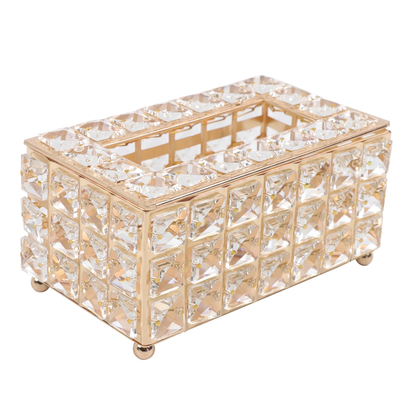 Square Crystal Cube Tissue Box Bedroom/Office