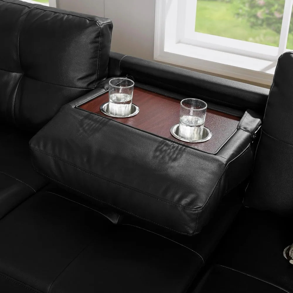 3-Piece Sectional Couch Set for Home Furniture Room Decor
