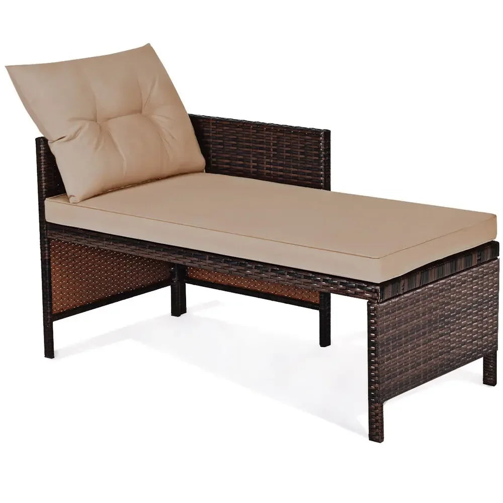 3 PCS Patio Wicker Rattan Sofa Set