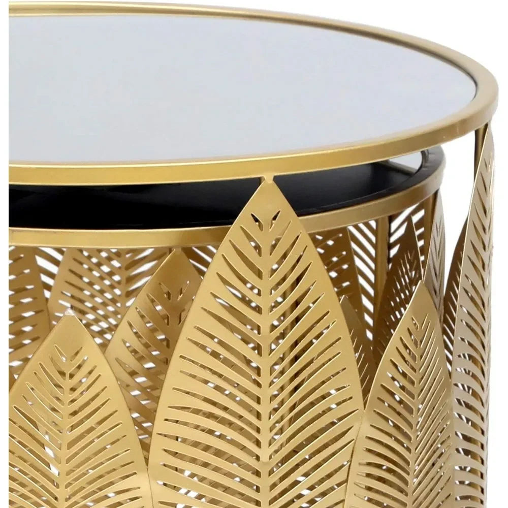 Gold Decorative Coffee/End Tables/Nightstands Set of 2