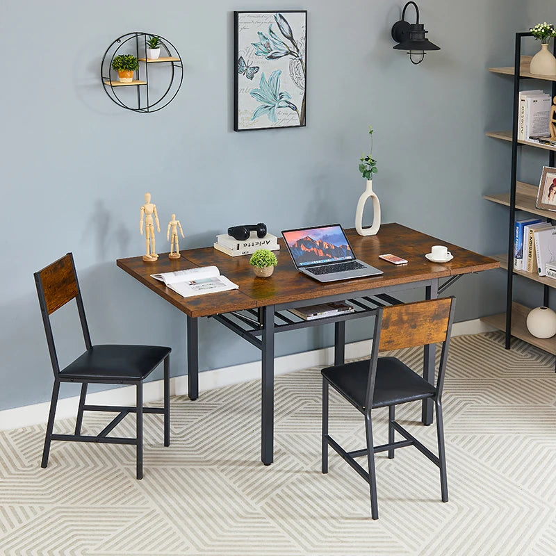 Vintage Folding Dining Table 1.2 inches thick For Dining Room