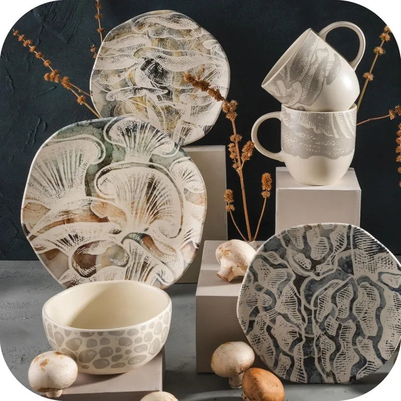 Mushrooms Inspired Design Dinnerware Set