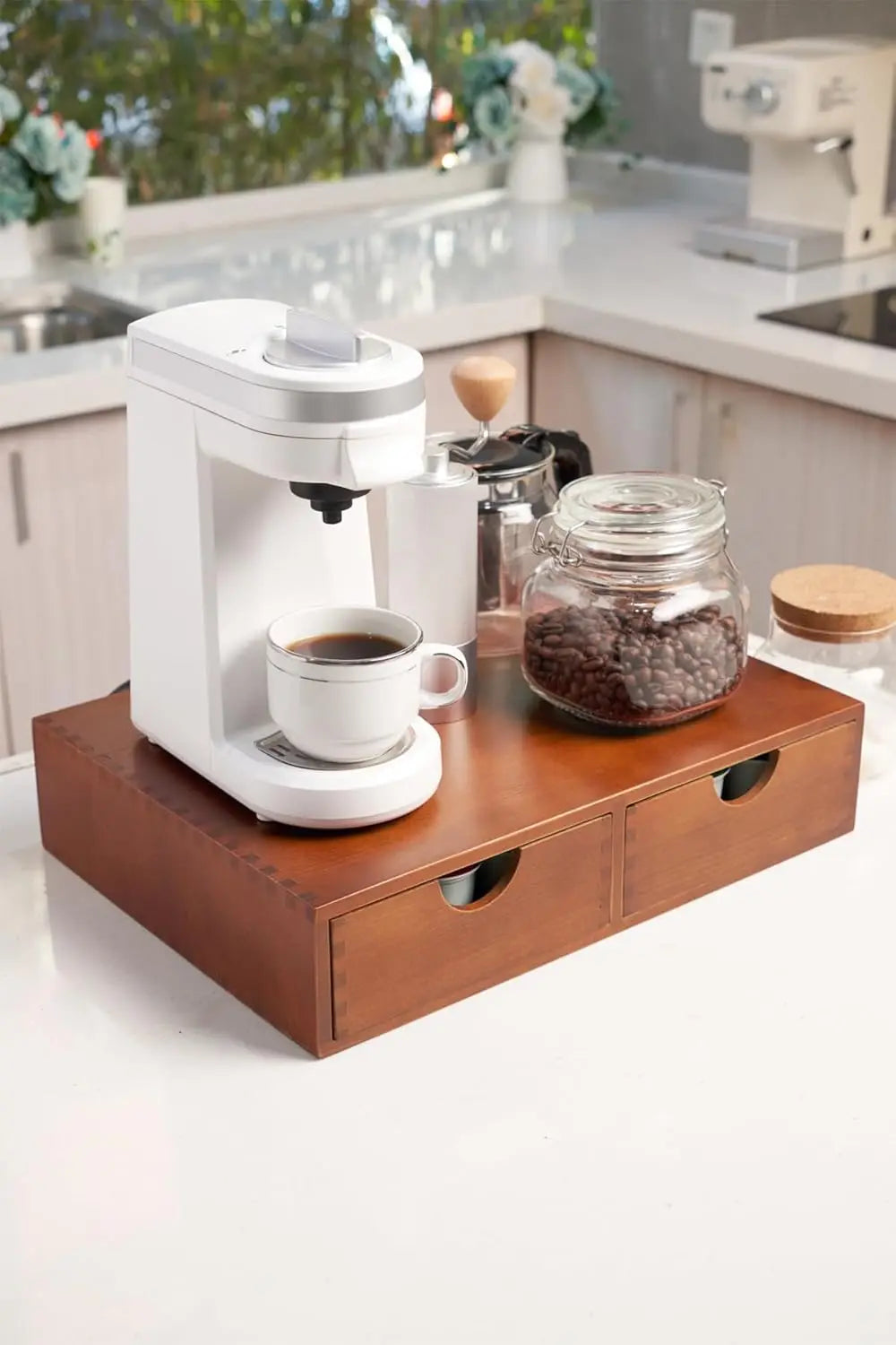 Wooden K Cup Organizer Storage Box Tea/Coffee Pod